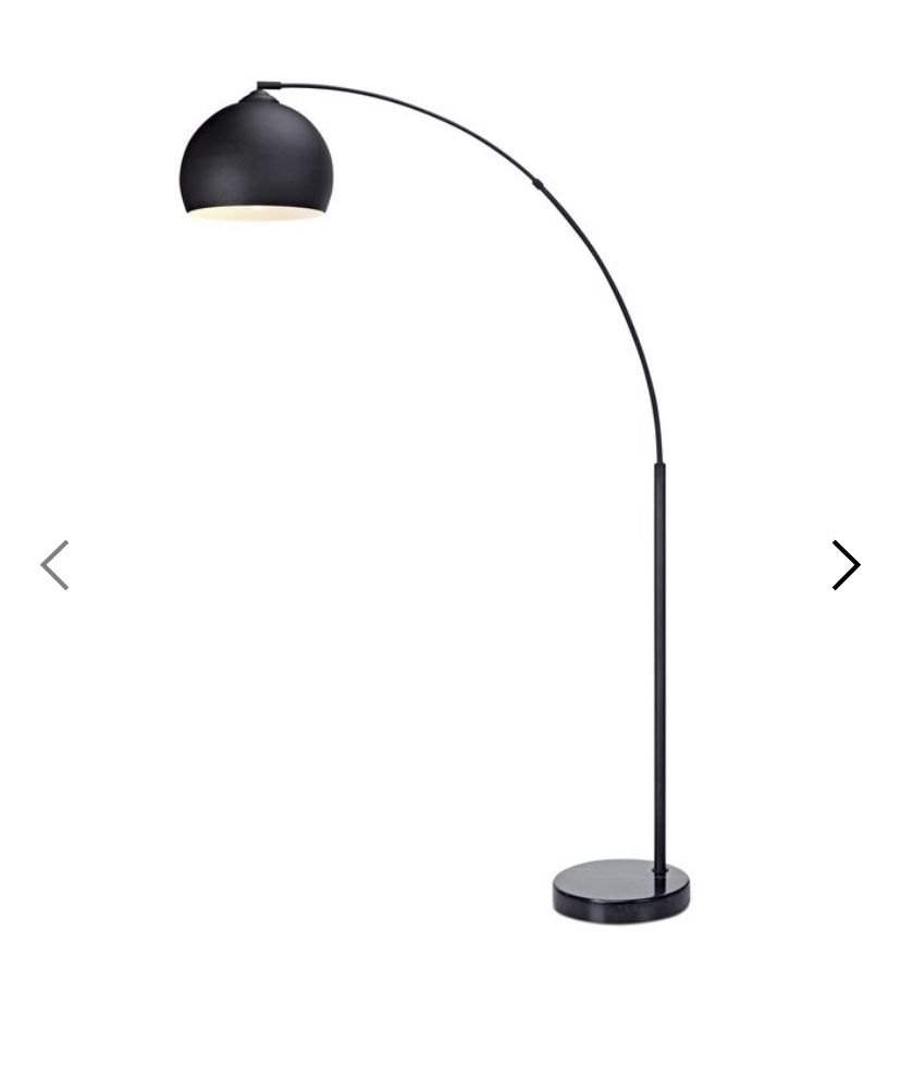 Black modern arched floor lamp