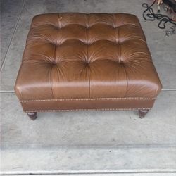 Leather Ottoman 