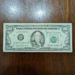 100 Dollar Bill Circulated Series 1985 
