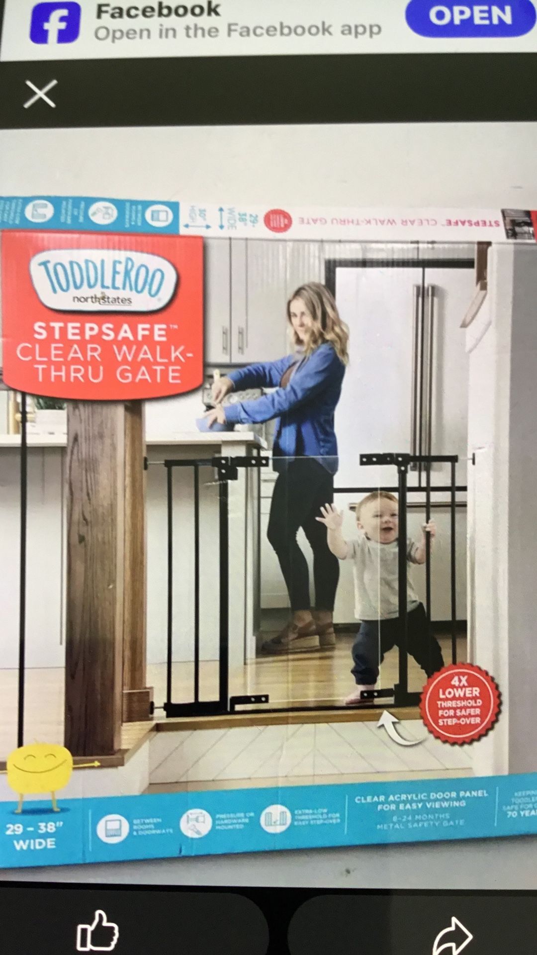 TODDLEROO STEP SAFE CLEAR BABY GATE , Dog Gate Also