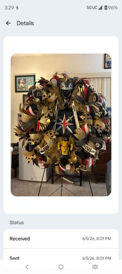 Vegas knights wreath