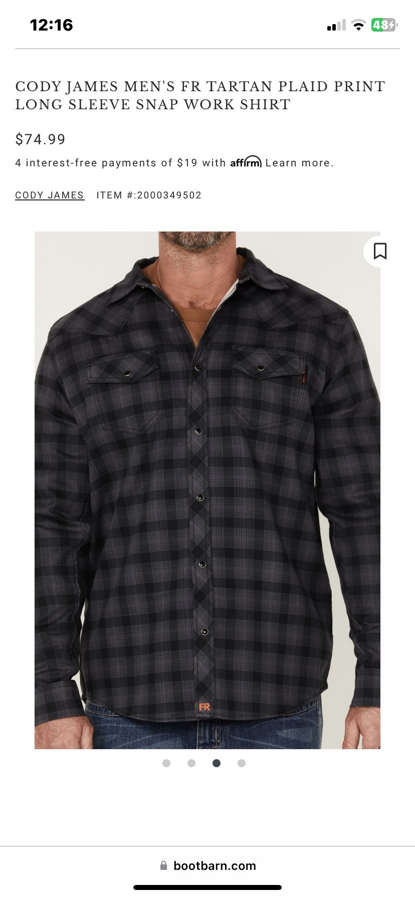 CODY JAMES MEN'S FR TARTAN PLAID PRINT LONG SLEEVE SNAP WORK SHIRTS ( BOTH SIZE 2XL) BRAND NEW!! 50$ FOR BOTH
