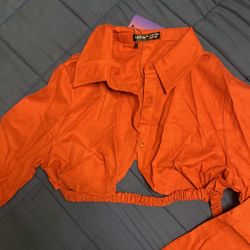 Crop Top Button Up 