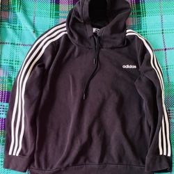 WOMENS🖤💕🤍Adidas Black White Active Size 2XL Long Sleeve Hoodie💕🤍🖤