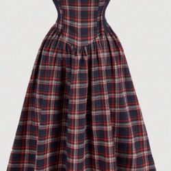 Plus Dress With Tied Bow Shoulder Straps