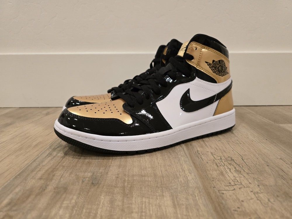 JORDAN RETRO 1 HIGH OG GOLD TOE GOLF SHOES MENS...SZ 11...BRAND NEW