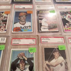 Graded Baseball Cards Lot Of 52 Vintage Modern