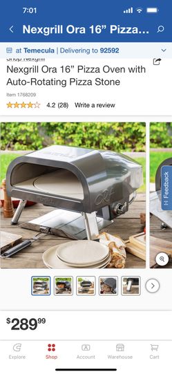 Nexgrill Ora 16” Pizza Oven with Auto-Rotating Pizza Stone