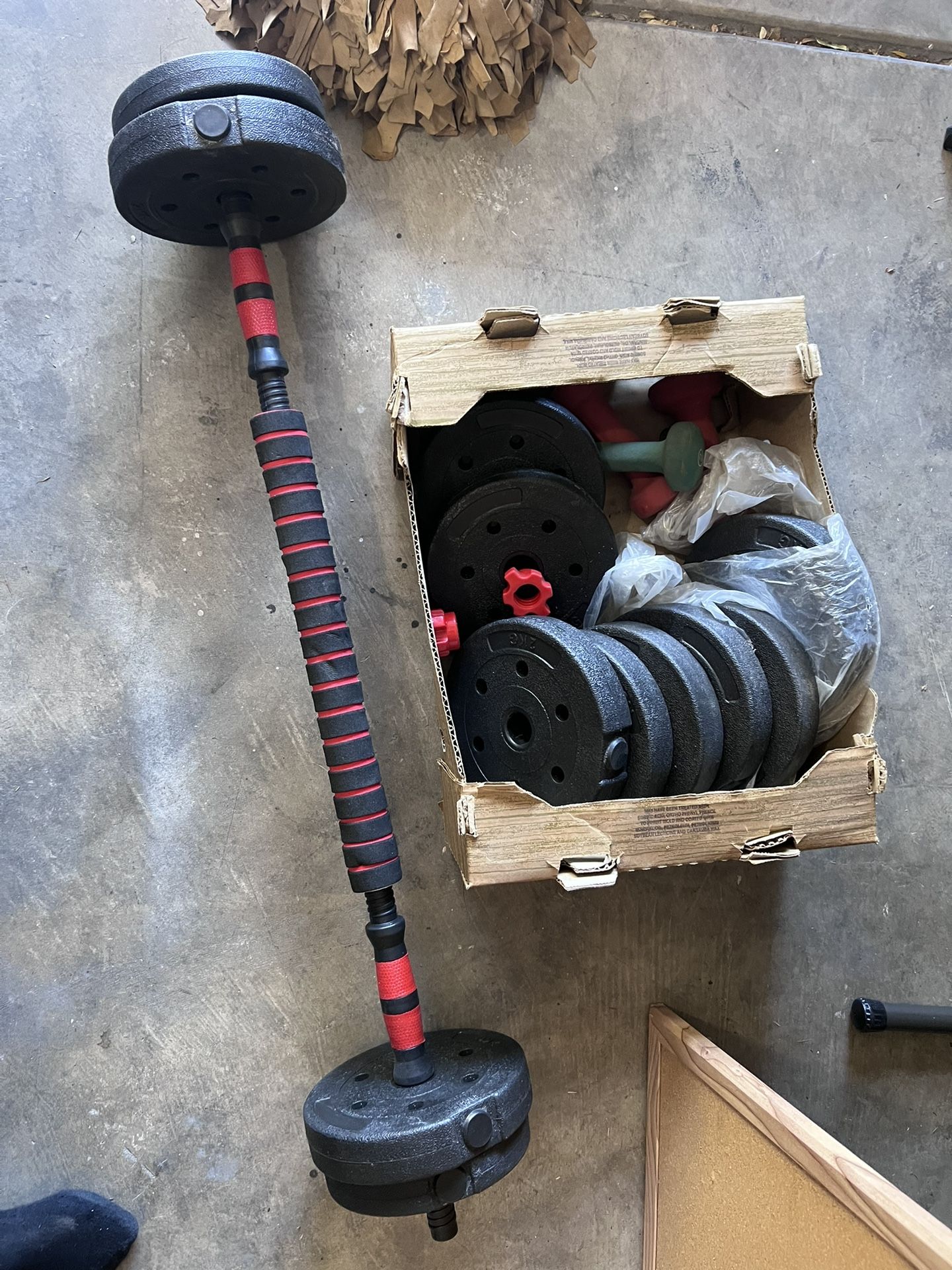 Weights Use As Barbell Or Dumbbells