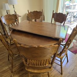 7pc. Oak Dining Set 