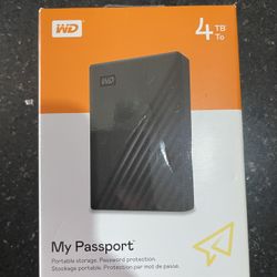 New WD 4TB external hard drive