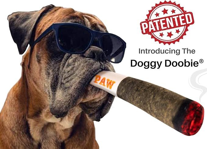 Funny Interactive Dog Toys - Cigar Design Plush Squeaky Pet Toys Grinding Teeth Creative Chew Toy For Small Medium Dog
