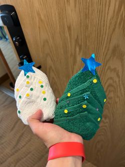 Towel Christmas Trees (Bathroom Decor)