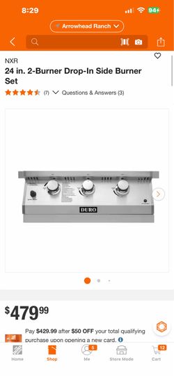 NXR 24 in. 2-Burner Drop-In Side Burner Set (7)