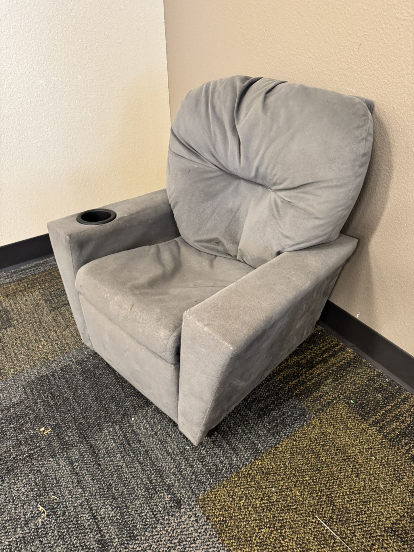 Grey Kid Recliner Chair