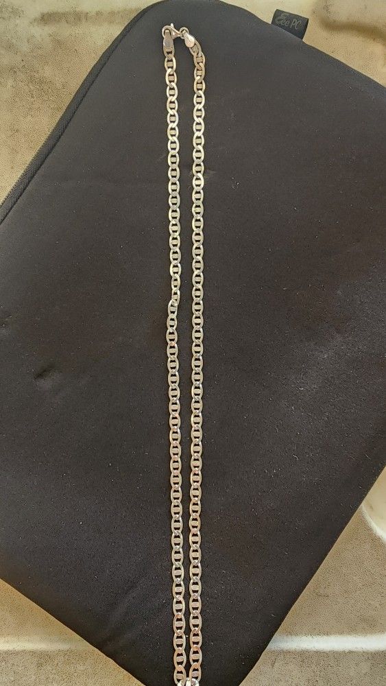 Men's chain Necklace 24 Inches in Italian 925 Silver
