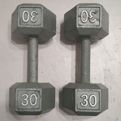 30 Pound Dumbbell Weights (2) (60 Lb)