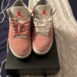 Pink jordan 3s cheap