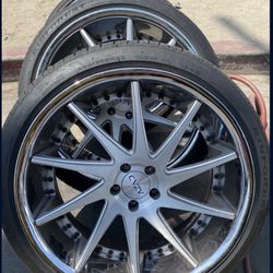 22 INCH AZAD RIMS With tires 