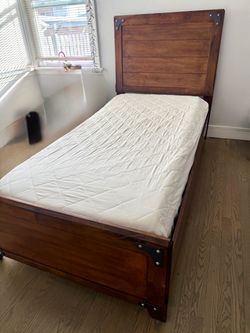 Twin Bed Frame with mattress