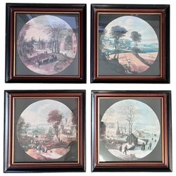Turner Wall Accessory 1537 4 Seasons Landscape Wooden Framed Art Prints Lot Of 4