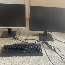 HP Monitors and Keyboard 