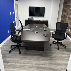 Conference Table and Wall Desk 