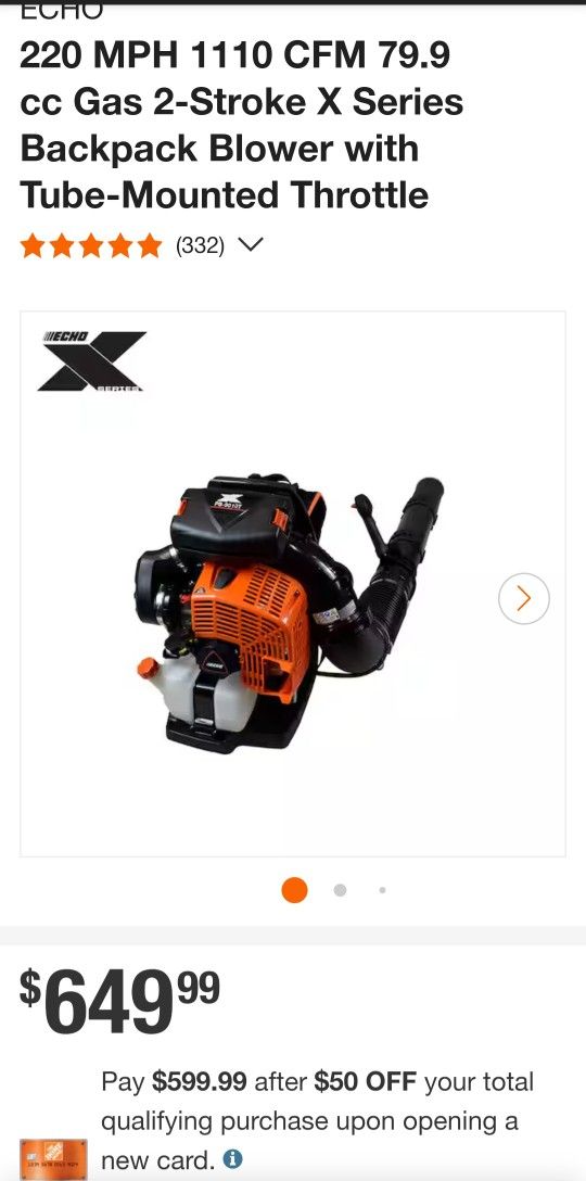 Echo X Series Leaf Blower