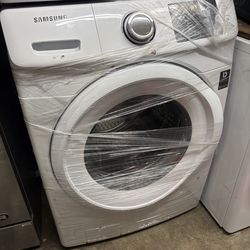 Samsung set washer and gas dryer front load 27” wide