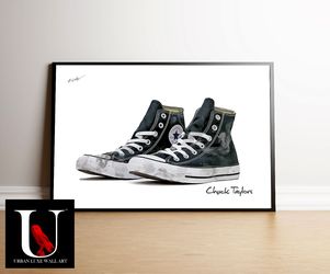 Big 24x36 Framed Art Print - Chuck Taylor Converse