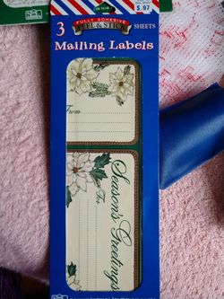 Christmas mailing tag