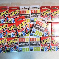 Pocket Sized UNO & Lowdown Card Games.