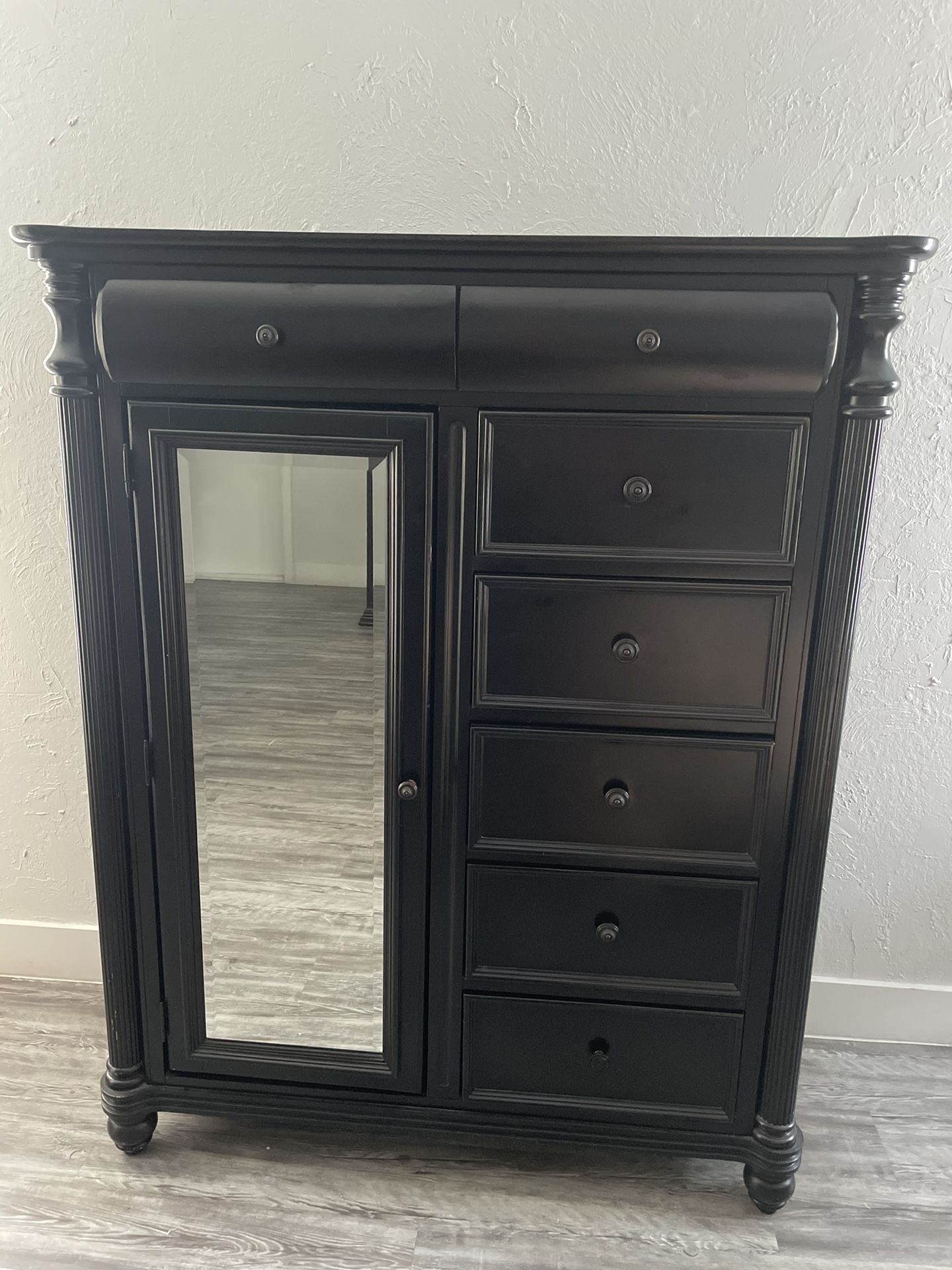 Armoire with mirrored door