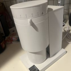 Fellow white coffee grinder