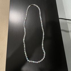 Vintage Crystal Beaded Necklace, 20” length 