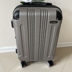 NEW Carry On Spinner Suitcase W/ Hardside Expandable Luggage W/ Spinner Wheels, Silver, Carry On 20 Inch !