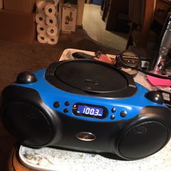 Blue  And Black Boombox