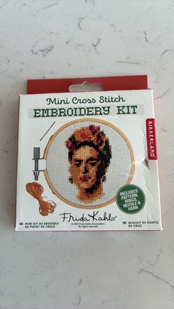 Mini Crosstitch embroidery kit Frida Kahlo