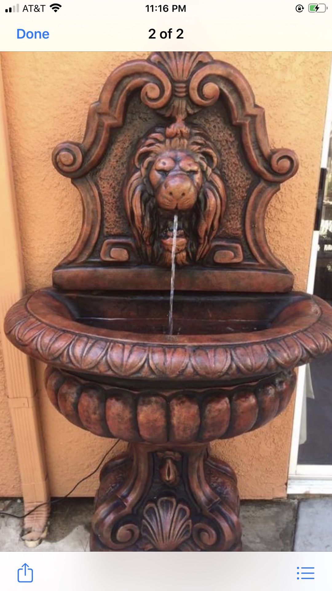 Cement fountain, from Mexico