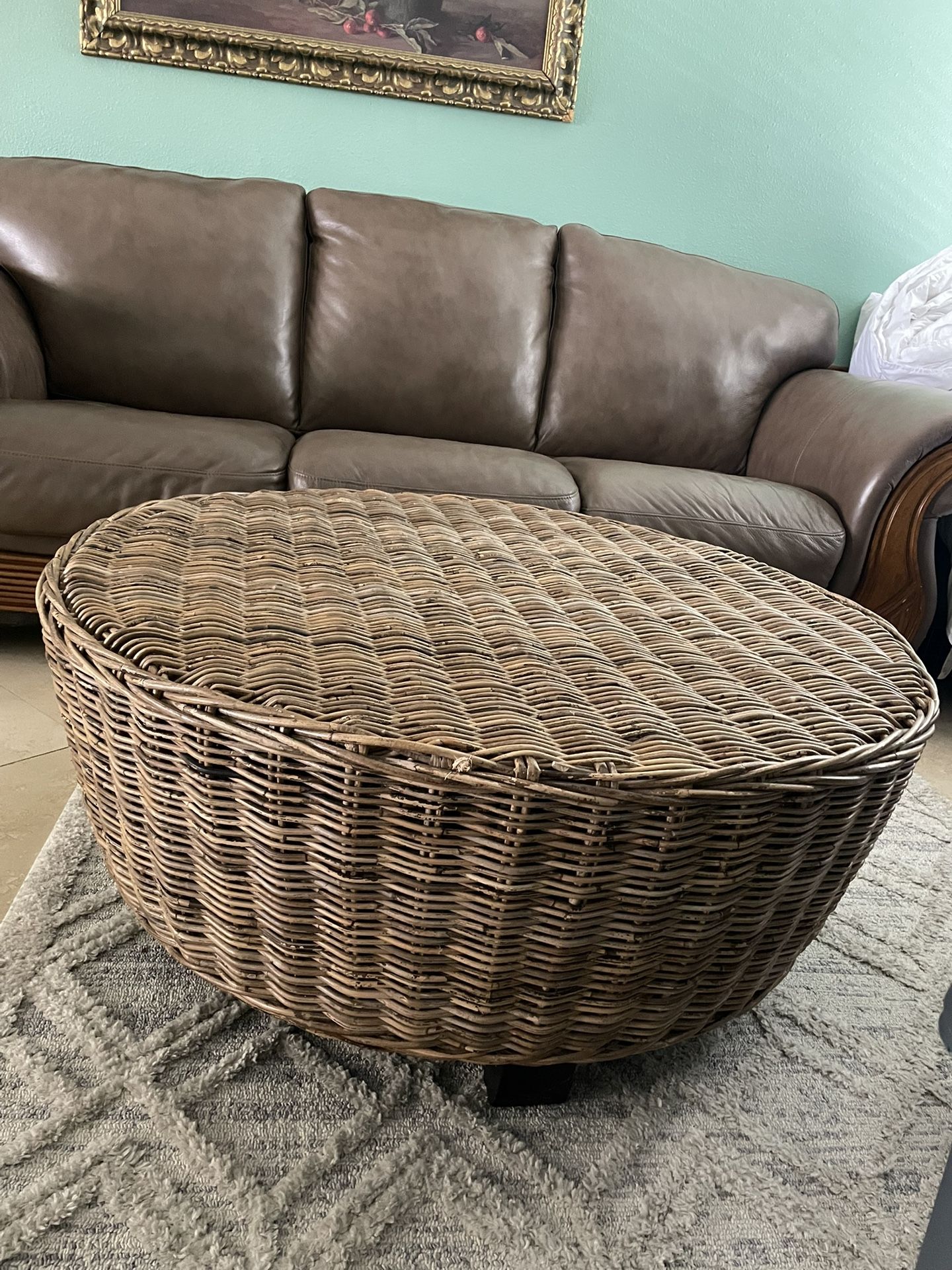 Wicker Ottoman