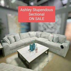 Ashley Stupendous Sectional Couch Sofa Soft Cloud Luxury