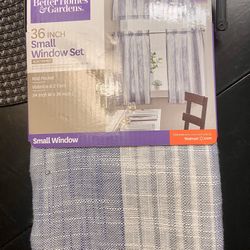 36” Rod Packet Valance & 2 Tiers, Curtain Set