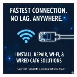 CAT 6 Cables Any Size/ Installs/ Fix Any Tech Issue