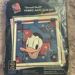 Disney Donald Duck Fabric Applique Kit New
