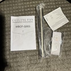 CEILING FAN WITH LIGHT AND REMOTE