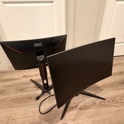 24” AOC Curved gaming monitor (x2)