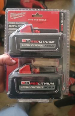 Milwaukee M18 6.0 batteries 2 pack
