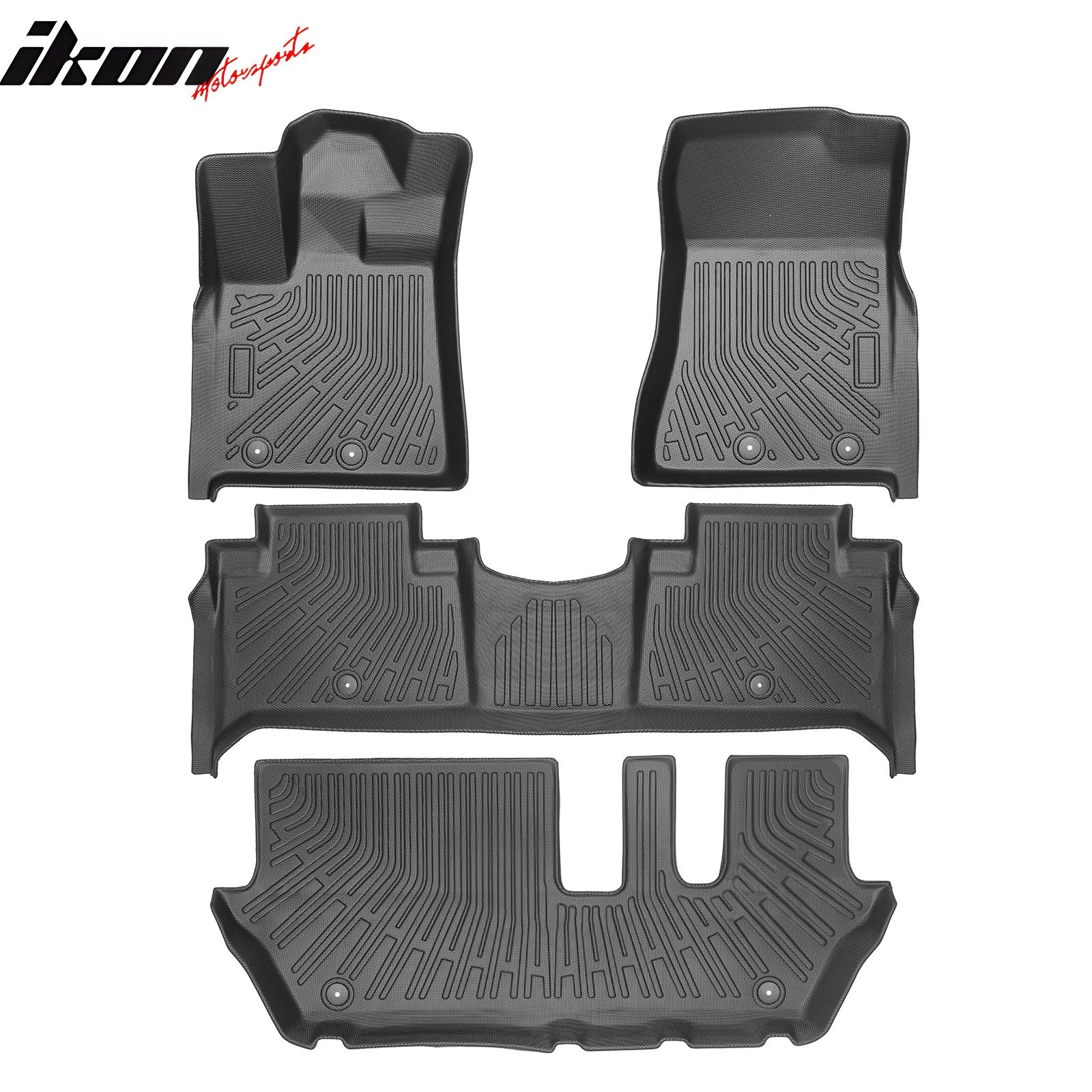 Fits 2025-2026 Infiniti QX80/Nissan Armada Bench Seat Floor Mats TPE 3D Carpet Liner