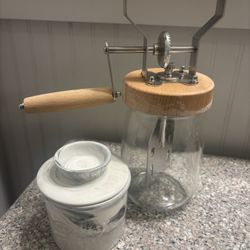 32oz Butter Churn And Butter Crock