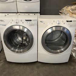 WHIRLPOOL XL CAPACITY WASHER DRYER ELECTRIC SET 